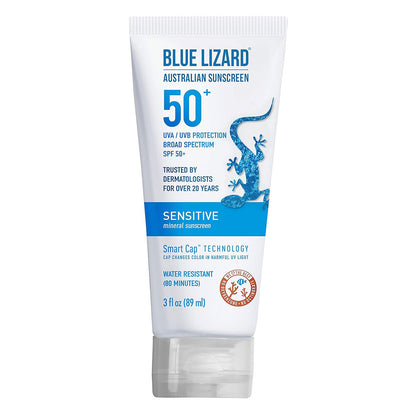 Blue Lizard Sensitive Mineral Sunscreen With Zinc Oxide, Spf 50+ - 3 Oz