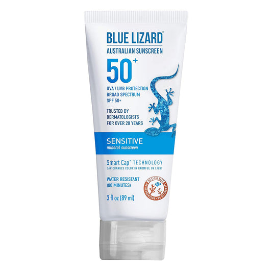 Blue Lizard Sensitive Mineral Sunscreen With Zinc Oxide, Spf 50+ - 3 Oz