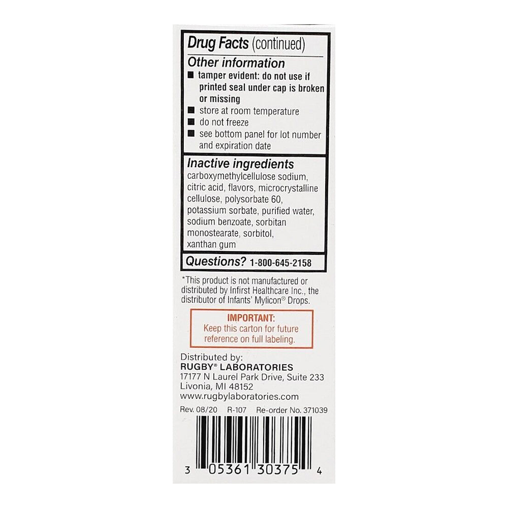 Infants' Simethicone Drops, Antigas, 1 Fl Oz (30 Ml)