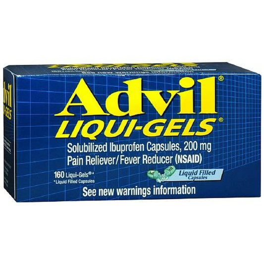Advil Liqui-Gels Pain Reliever/Fever Reducer Capsules -160 Each
