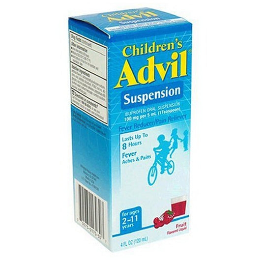 Advil Childrens Suspension Fruit Flavored Fever, Pain Reliever Liquid - 4 Oz