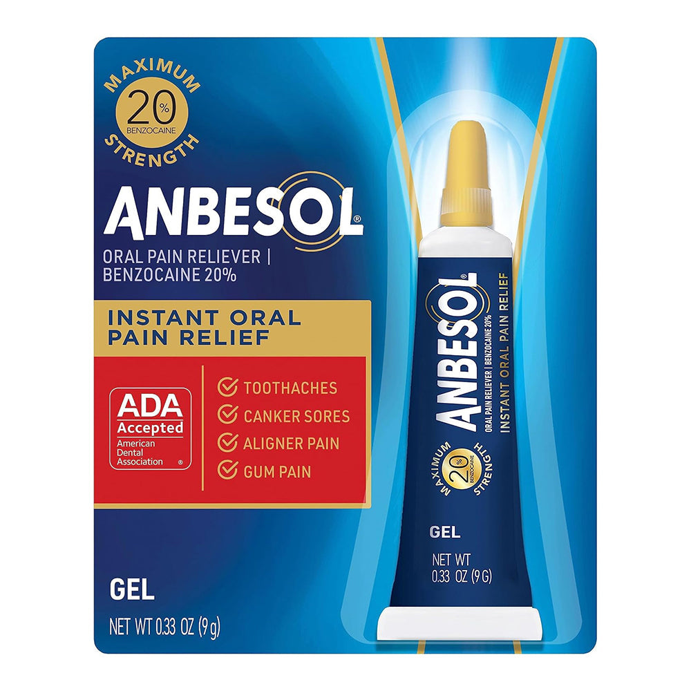 Anbesol Max Gel Size .33Z Anbesol Mouth Pain Relief Gel .33Oz