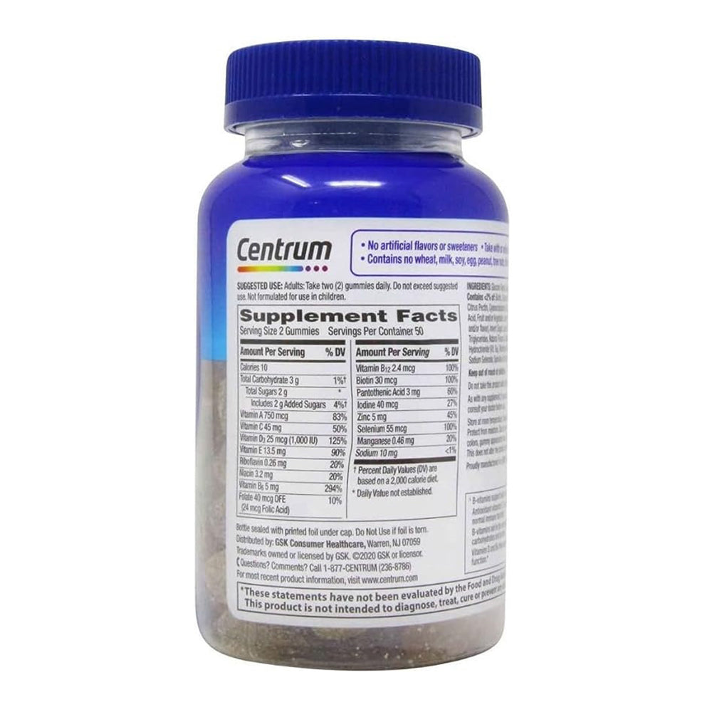 Centrum Men'S Multiminerals And Multivitamin Gummies, Assorted Fruit - 100 Ea