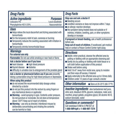 Preparation H Rapid Relief Hemorrhoidal Spray - 3.8 Oz
