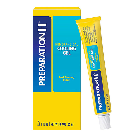 Preparation H Hemorrhoid Cooling Gel With Aloe For Fast Discomfort Relief - 0.9 Oz Tube