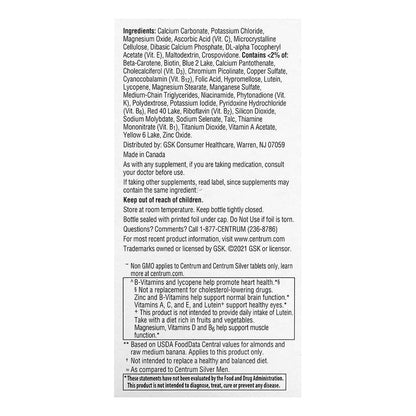 Centrum Silver Multivitamin For Men 50 Plus And Mineral Supplement Tablets, 160 Ct