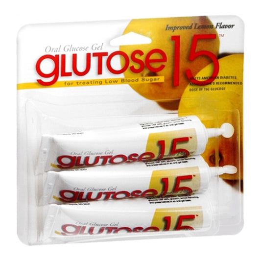 Oral Glucose Gel Glutose 15 In A Tube With Lemon Flavor - 3 Ea