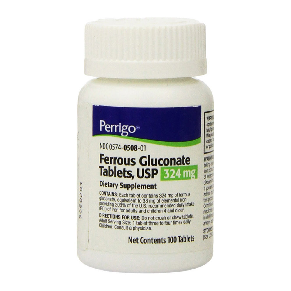Perrigo Ferrous Gluconate Tablets 324 Mg 100 Ea