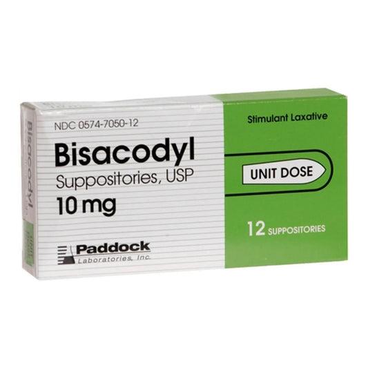 Bisacodyl Suppositories Usp 10 Mg 12 Each