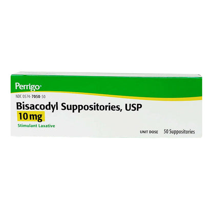 Bisacodyl Supppositories 10 Mg (Generic Dulcolax) - 50 Each