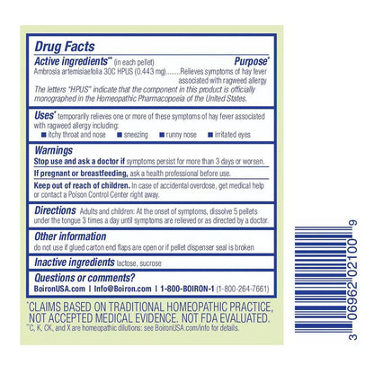 Boiron Ambrosia 30C Ragweed Allergy Relief, 80 Ct