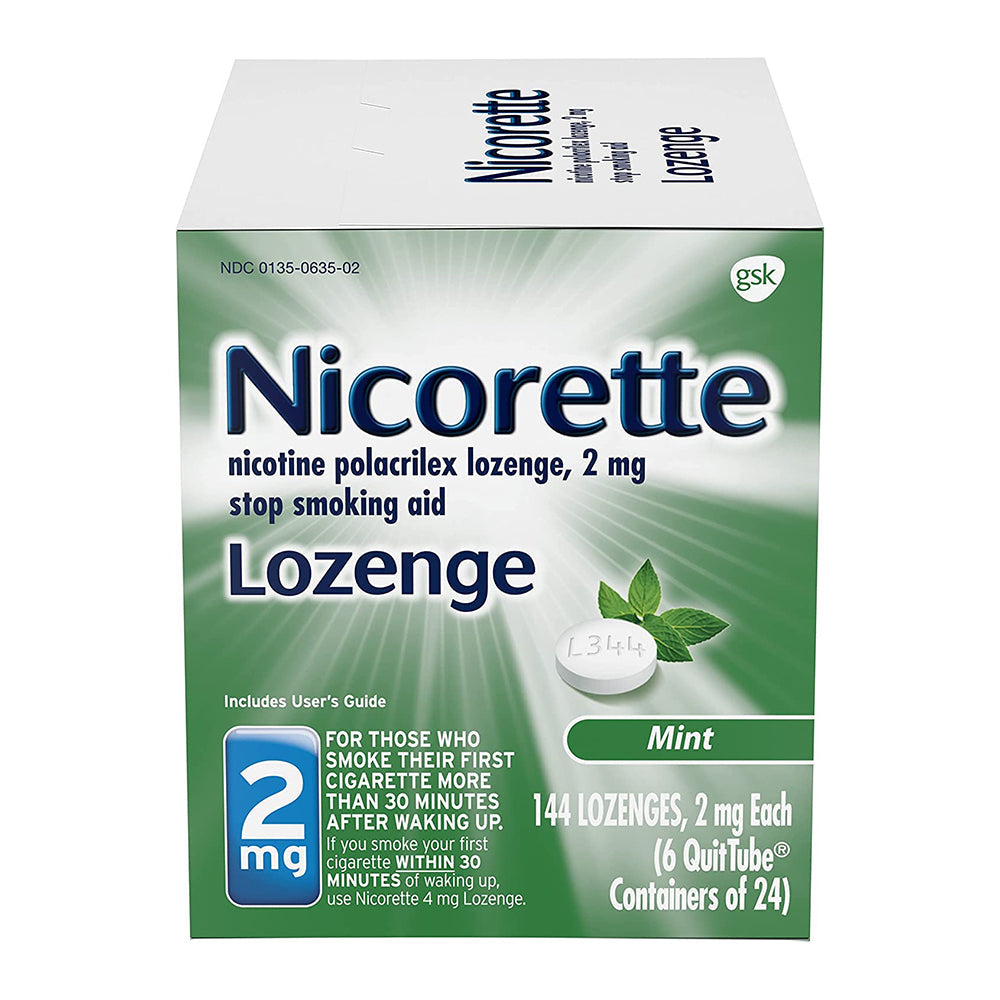 Nicorette 2 Mg Nicotine Lozenges To Quit Smoking - Flavored, Mint - 144 Count