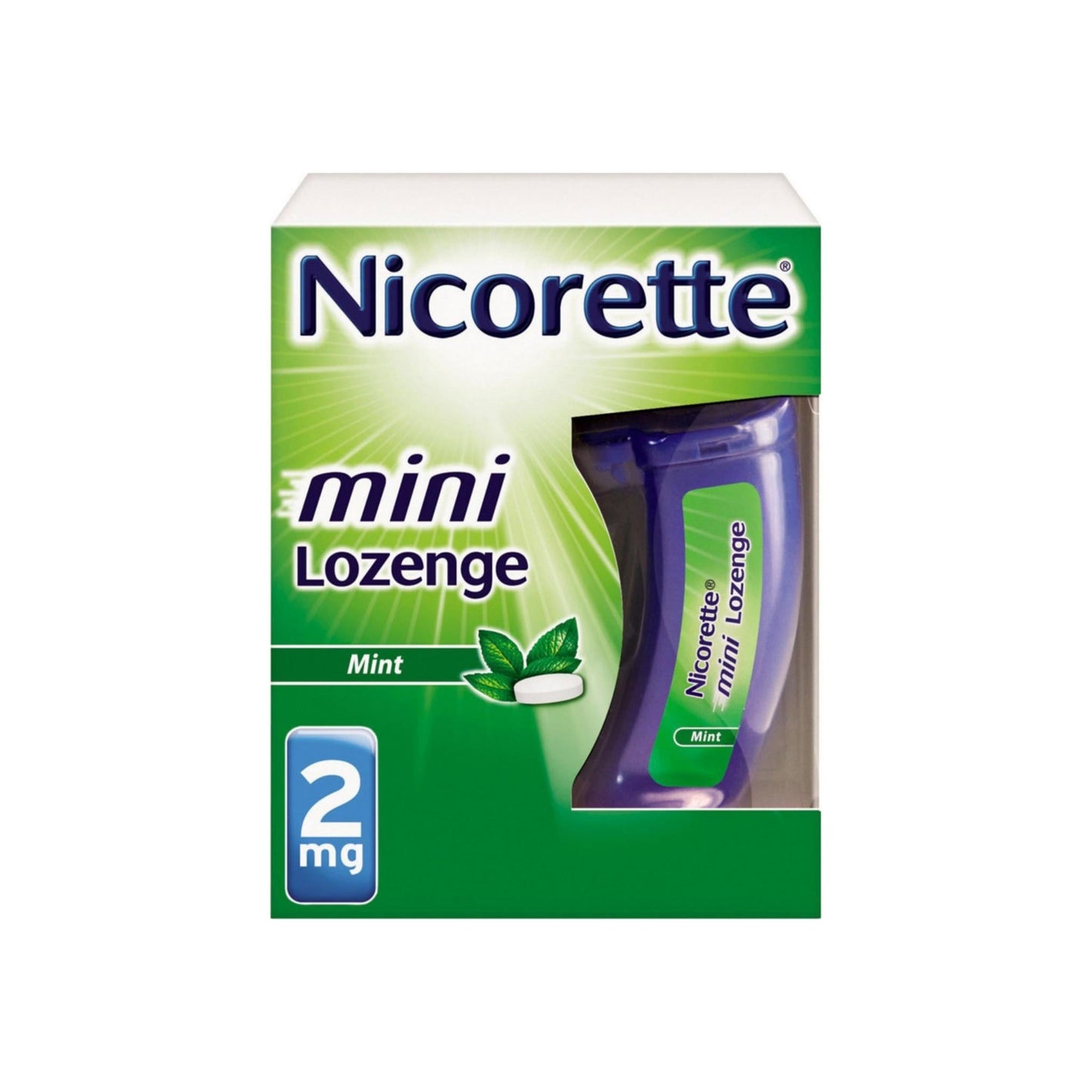 Nicorette Stop Smoking Aid 2 Mg Mini Lozenges, Mint 20 Ea