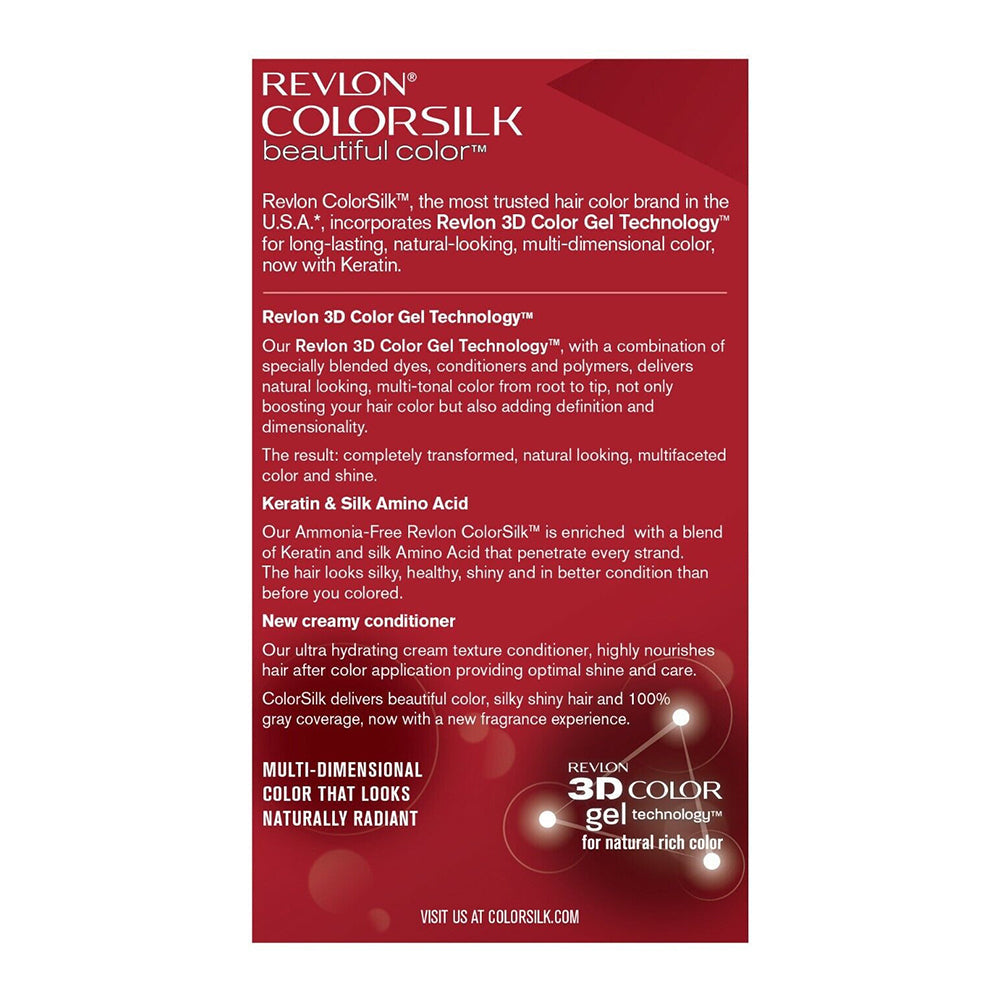 Colorsilk By Revlon, Ammonia-Free Permanent, Haircolor: Mahogany Brown #3Rb - 1 Each