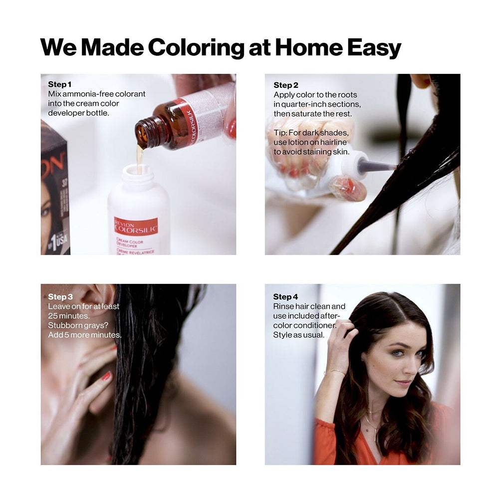 Colorsilk By Revlon, Ammonia-Free Permanent, Haircolor: Mahogany Brown #3Rb - 1 Each