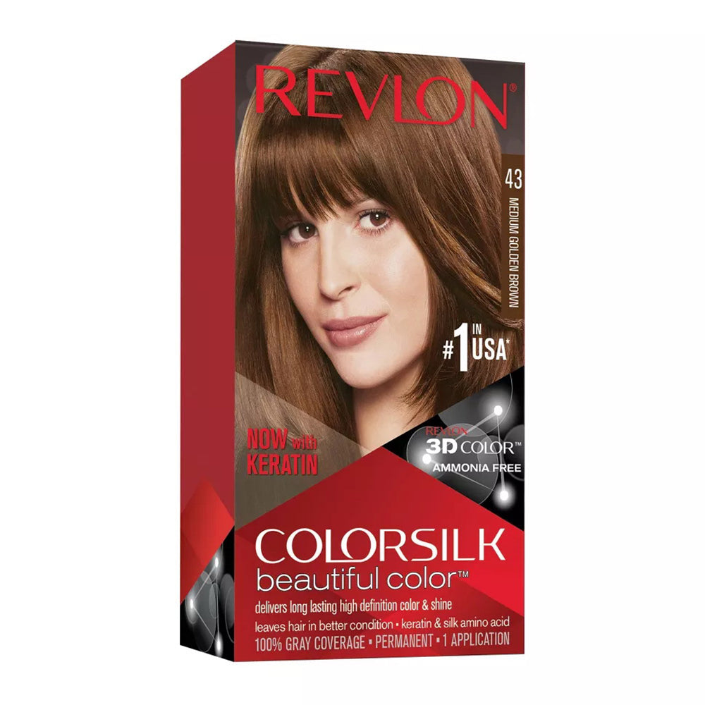 Colorsilk By Revlon, Ammonia-Free Permanent, Haircolor: Medium Golden Brown #4G - 1 Each