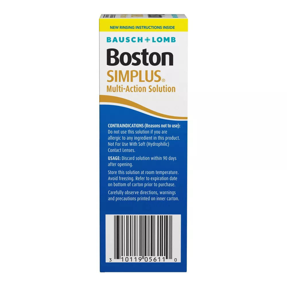 Boston Simplus Contact Lens Solution, For Gas Permeable Contact Lenses, 3.5 Fl Oz