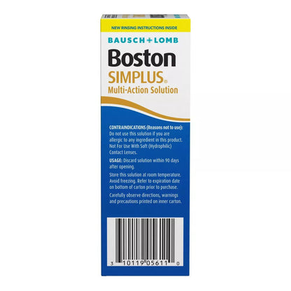 Boston Simplus Contact Lens Solution, For Gas Permeable Contact Lenses, 3.5 Fl Oz