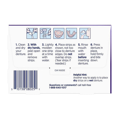 Super Poligrip Denture Adhesive Comfort Seal Strips - 40 Ct