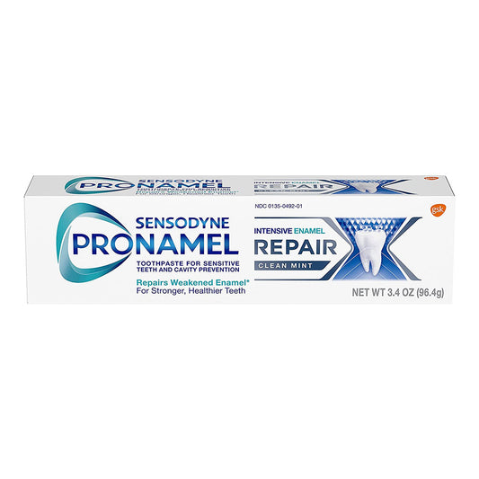 Sensodyne Pronamel Intensive Enamel Repair Toothpaste For Sensitive Teeth Clean Mint - 3.4 Ounces