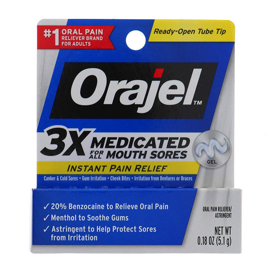 Orajel Mouth Sore Pain Relief Gel, 0.18 Oz