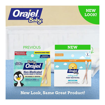 Baby Orajel Non-Medicated Cooling Swabs For Teething, 12 Unit Dose Swabs