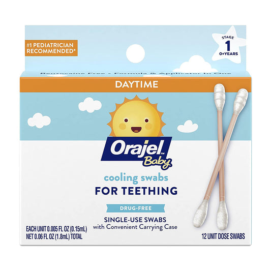 Baby Orajel Non-Medicated Cooling Swabs For Teething, 12 Unit Dose Swabs