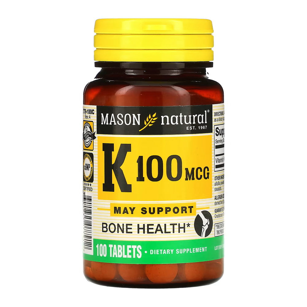 Mason Natural K 100 Mcg Tablets - 100 Ea