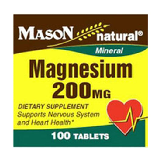 Mason Natural Magnesium 200 Mg Tablets - 100 Ea