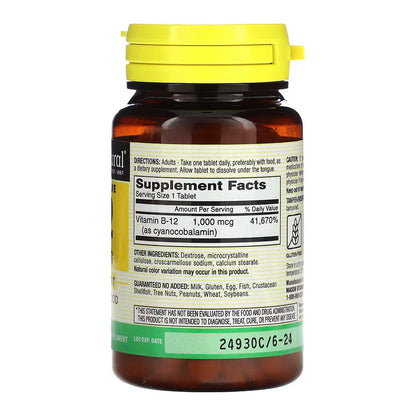 Mason Natural Vitamin B-12 1000Mcg, Dissolves Under Tongue Tablets - 100 Ea