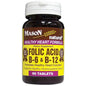 Mason Natural Folic Acid, B-6 & B-12 Tablets - 90 Ea