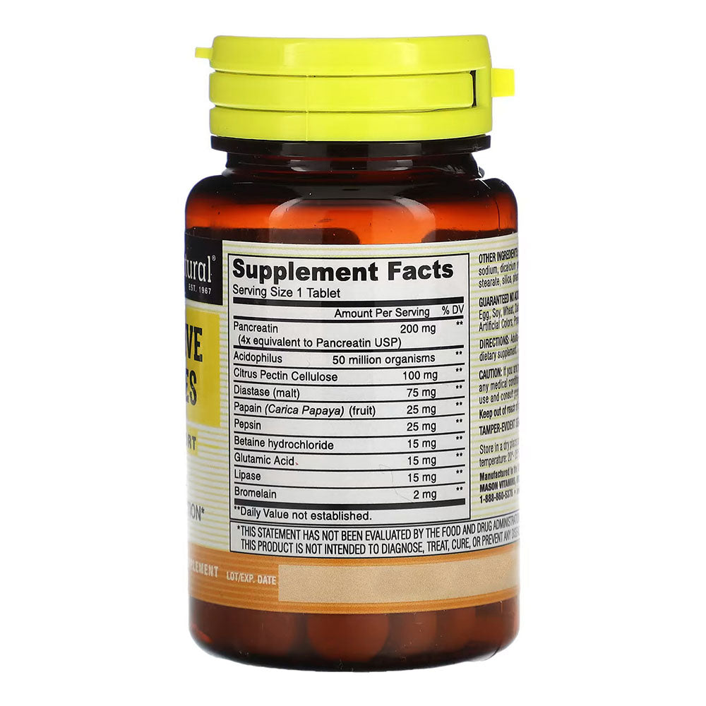 Mason Natural Digestive Enzymes Tabs Mason - 90 Tablets