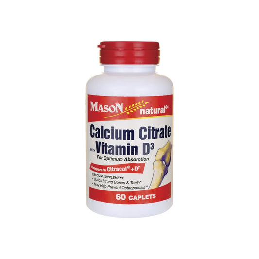 Mason Natural Calcium Citrate Caplets With Vitamin D - 60 Ea