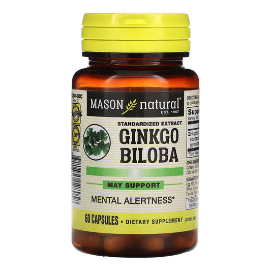 Mason Natural Ginkgo Biloba, Brain Function Support - 60 Capsules
