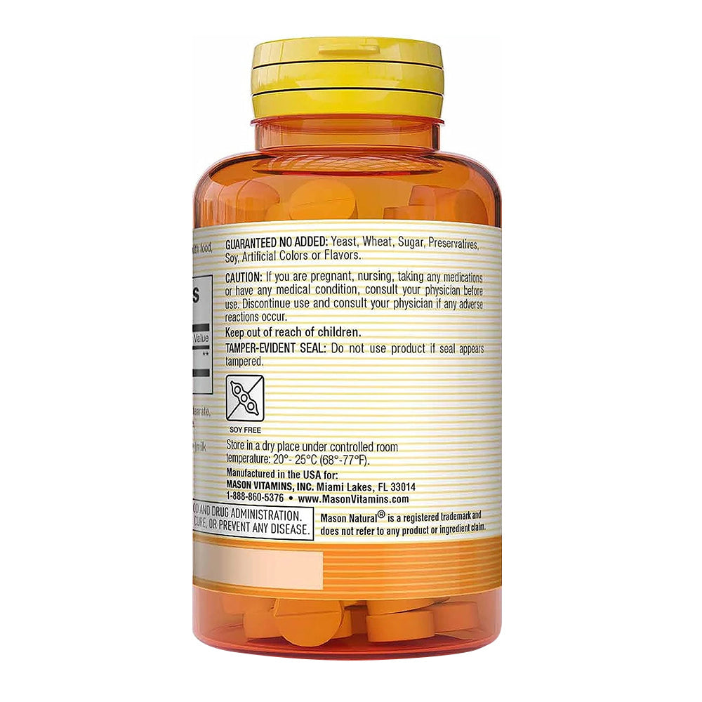 Mason Natural Apple Cider Vinegar 500 Mg - 100 Tablets