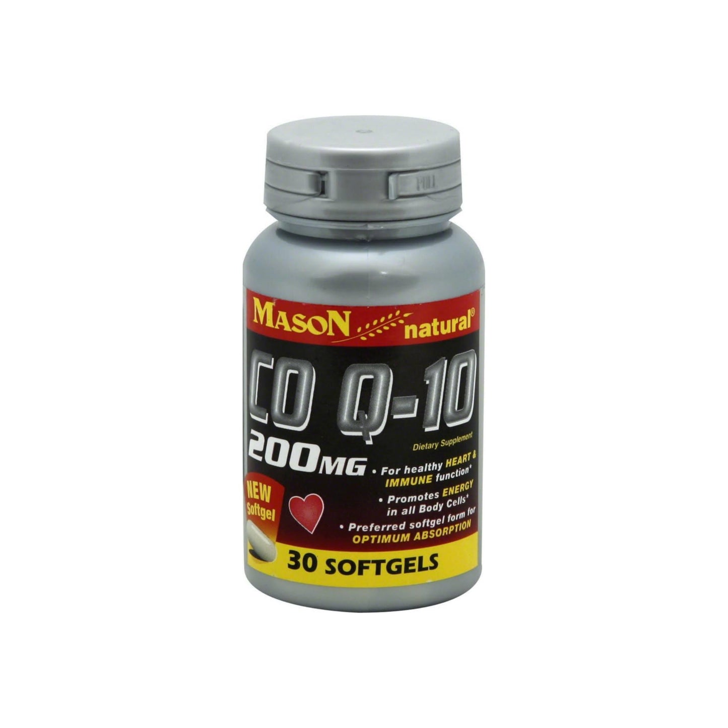 Mason Natural Coq-10 Softgels 200 Mg - 30 Ea