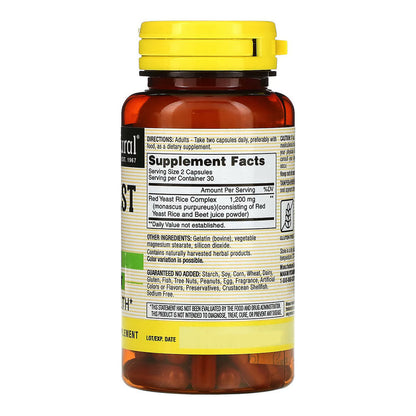 Mason Natural Red Yeast Rice, 1200 Mg - 60 Count
