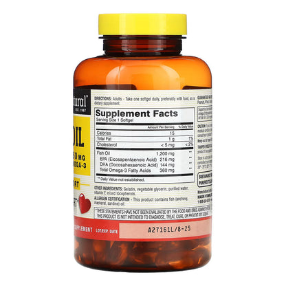 Mason Natural Fish Oil, 1,200 Mg - 120 Softgels