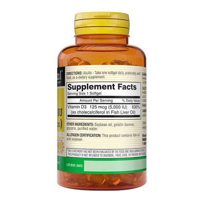 Mason Natural D3 5000 Iu - 50 Softgels