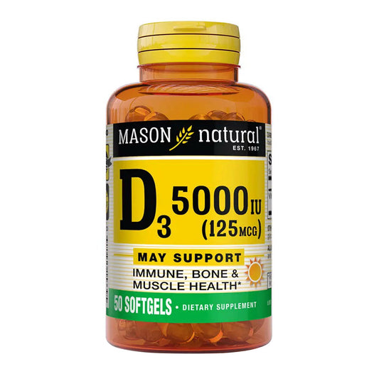 Mason Natural D3 5000 Iu - 50 Softgels