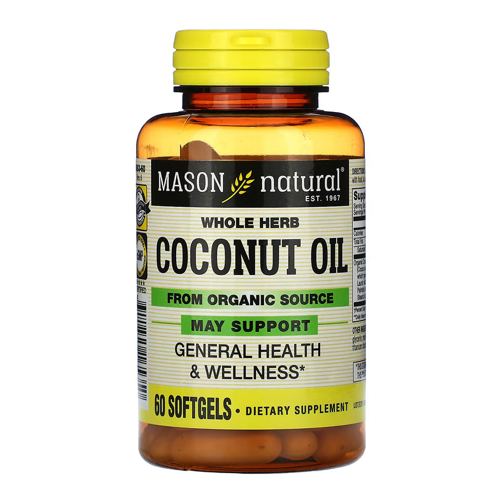 Mason Natural Whole Herb Coconut Oil - 60 Softgels