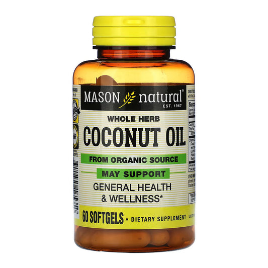 Mason Natural Whole Herb Coconut Oil - 60 Softgels