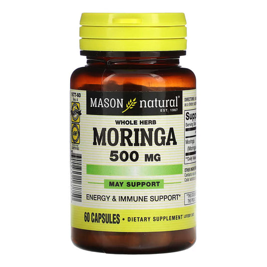 Mason Natural Moringa 500 Mg - Supports Energy Metabolism And Inflammatory Response - 60 Ct