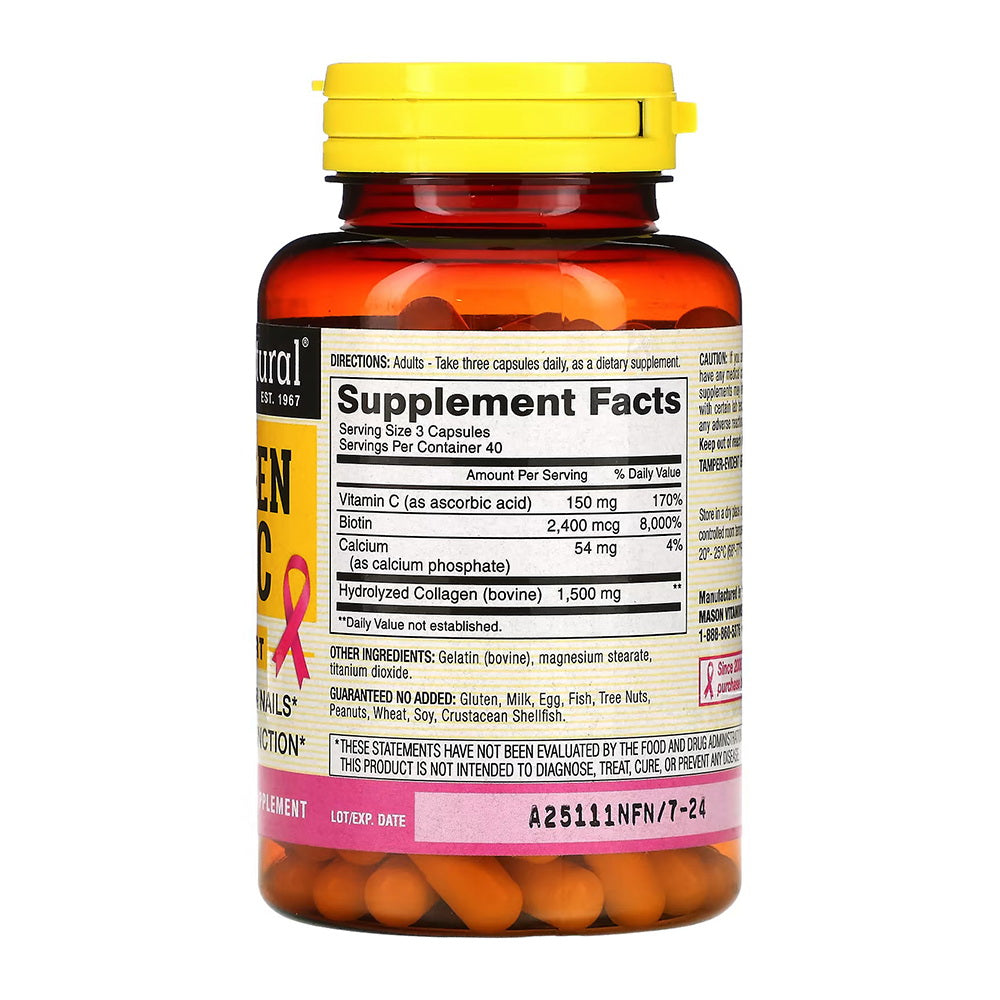 Mason Natural Collagen 1500Mg Caps With Vitamin C - 120 Capsules