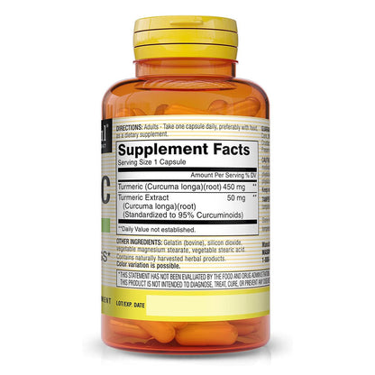 Mason Natural Turmeric Capsules, 60 Count