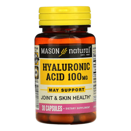 Mason Natural Hyaluronic Acid 100 Mg, Hair, Skin & Nails Health Care- 30 Capsules