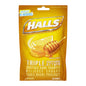 Halls Triple Soothing Action Cough Drops, Honey Lemon 30 Each