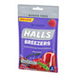 Halls Breezers Cool Berry Sugar Free Throat Drops, 20 Drops