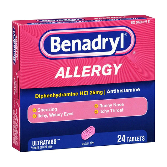 Benadryl Allergy Relief Ultratab Tablets - 24 Ea