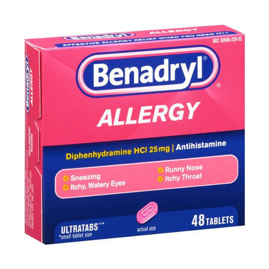 Benadryl Allergy Relief Ultratab Tablets - 48 Ea